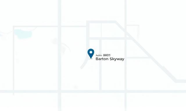 Map showing the location of Community Wide Solutions office in Austin, Texas, highlighting the Barton Skyway area.