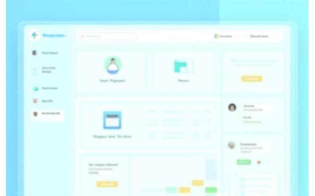 An intuitive digital dashboard representing a community portal, showing icons for service requests, event calendars, and news feeds.
